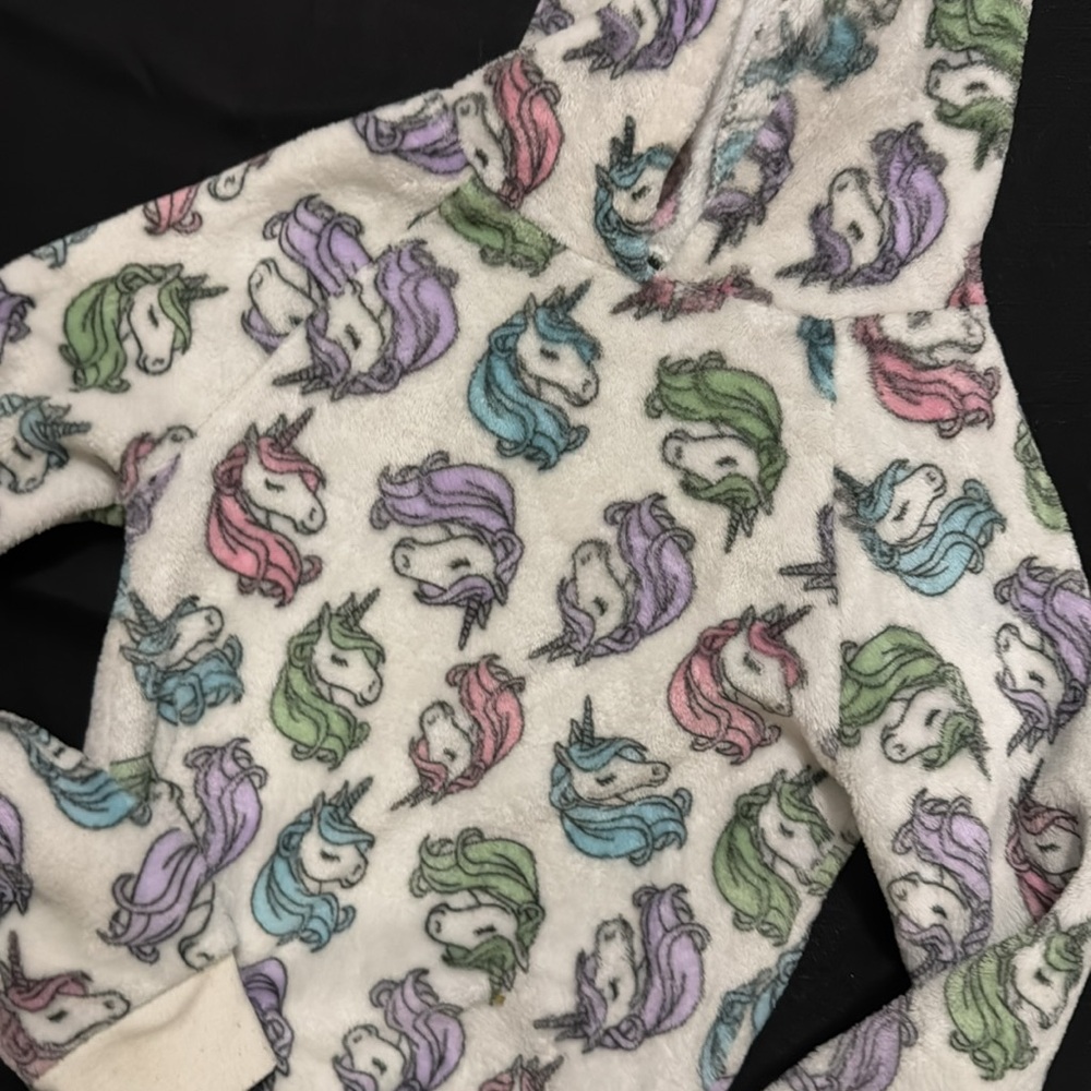 Girls Unicorn Fleece Sweatshirt - Picture 2 of 2